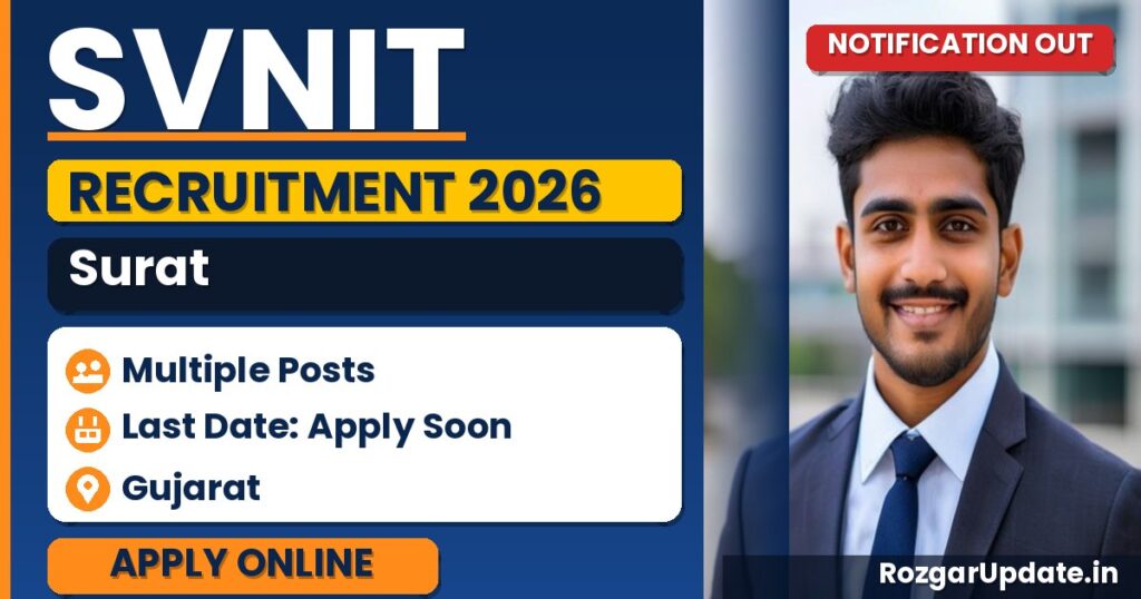 SVNIT Surat Recruitment 2026 - banner image