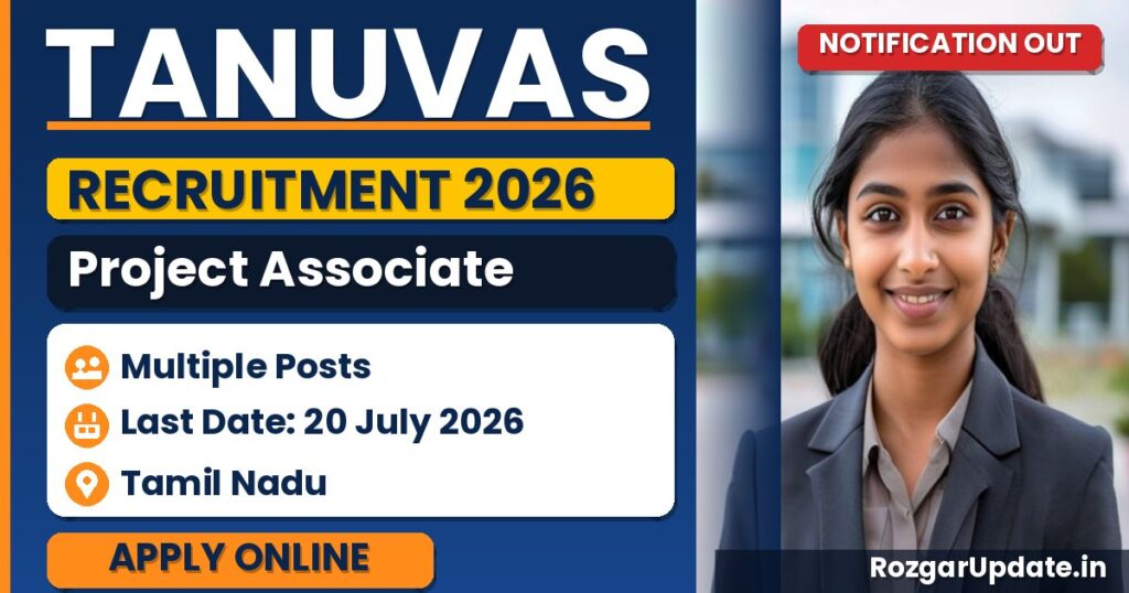 TANUVAS Project Associate Recruitment 2026 - banner image