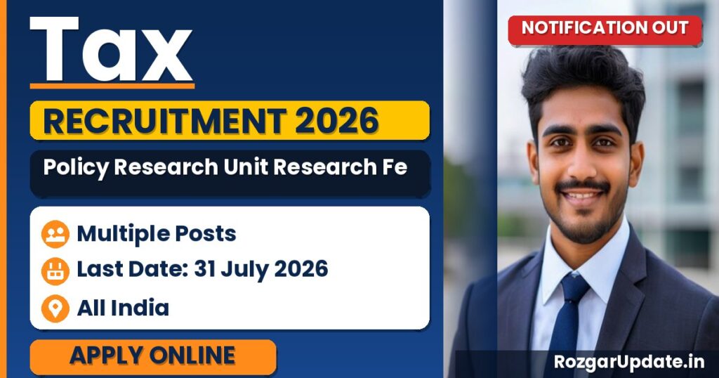 Tax Policy Research Unit Research Fellow Recruitment 2026 - banner image
