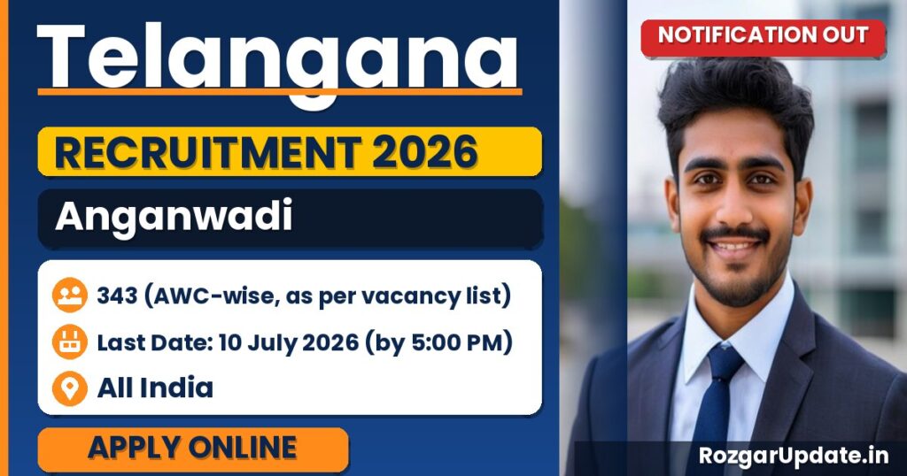Telangana Anganwadi Recruitment 2026 Notification Out - banner image