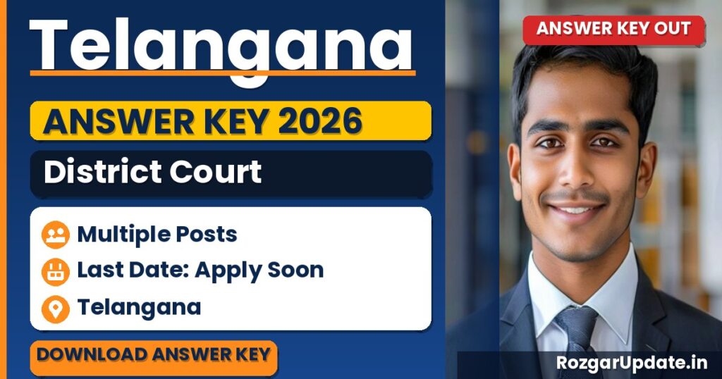 Telangana District Court Answer Key 2026 - banner image