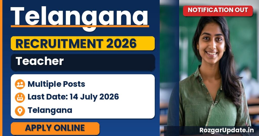 Telangana Teacher Recruitment 2026 (Short Notice) - banner image