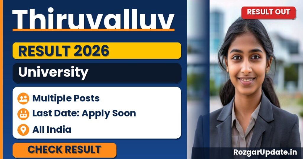 Thiruvalluvar University Result 2026 OUT - banner image