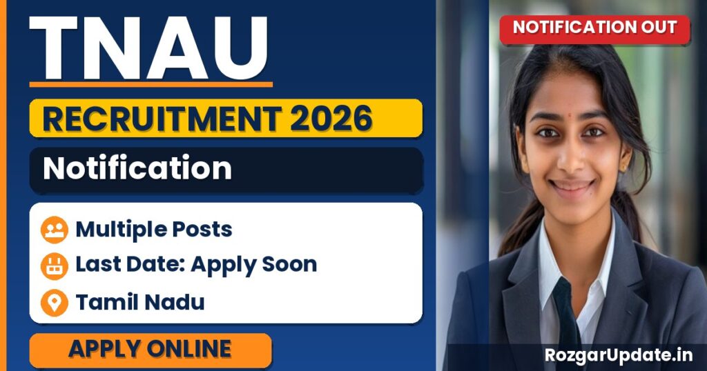 TNAU Recruitment 2026 - banner image