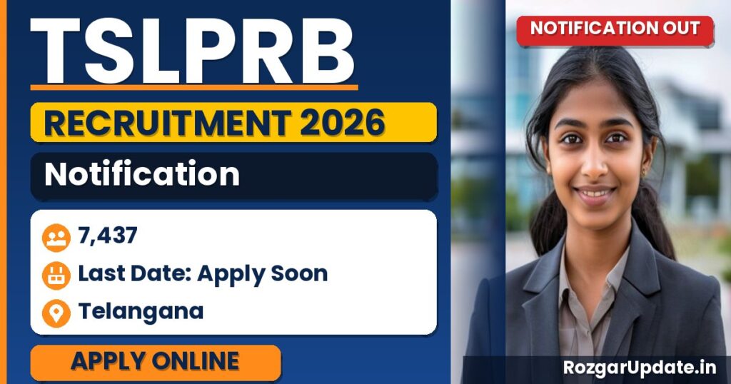 TSLPRB Recruitment 2026: 7,437 Vacancies Approved for SI, ASI, Constable, Fire, Jailor and SPF Posts - banner image