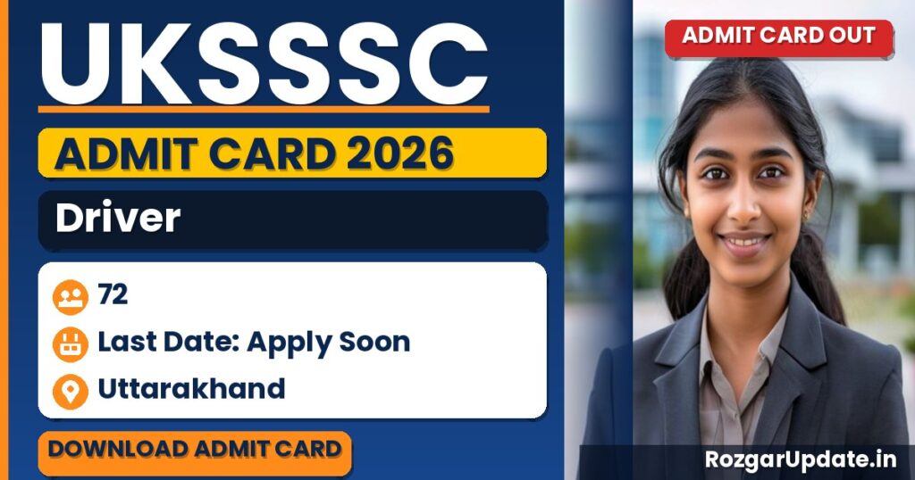 UKSSSC Driver Admit Card 2026 - banner image