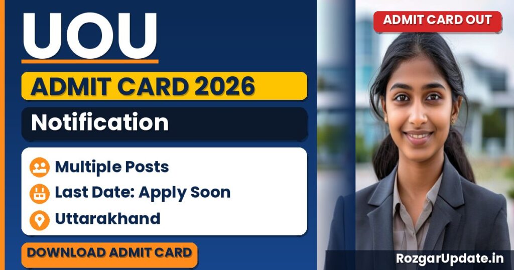 UOU Admit Card 2026 Out - banner image