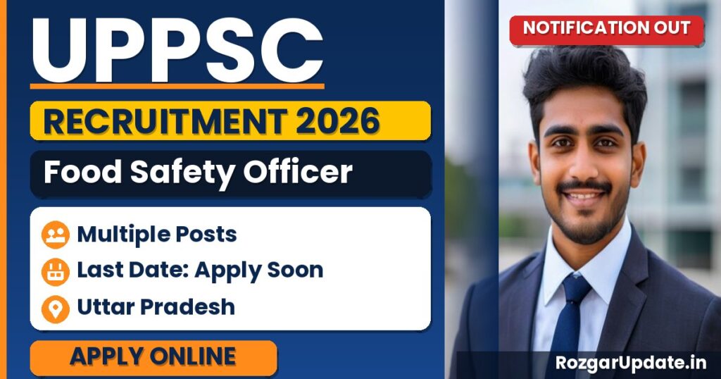 UPPSC Food Safety Officer Recruitment 2026 - banner image