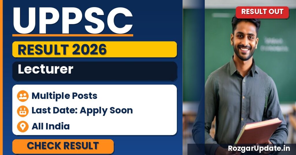 UPPSC Lecturer Result 2026 Out - banner image
