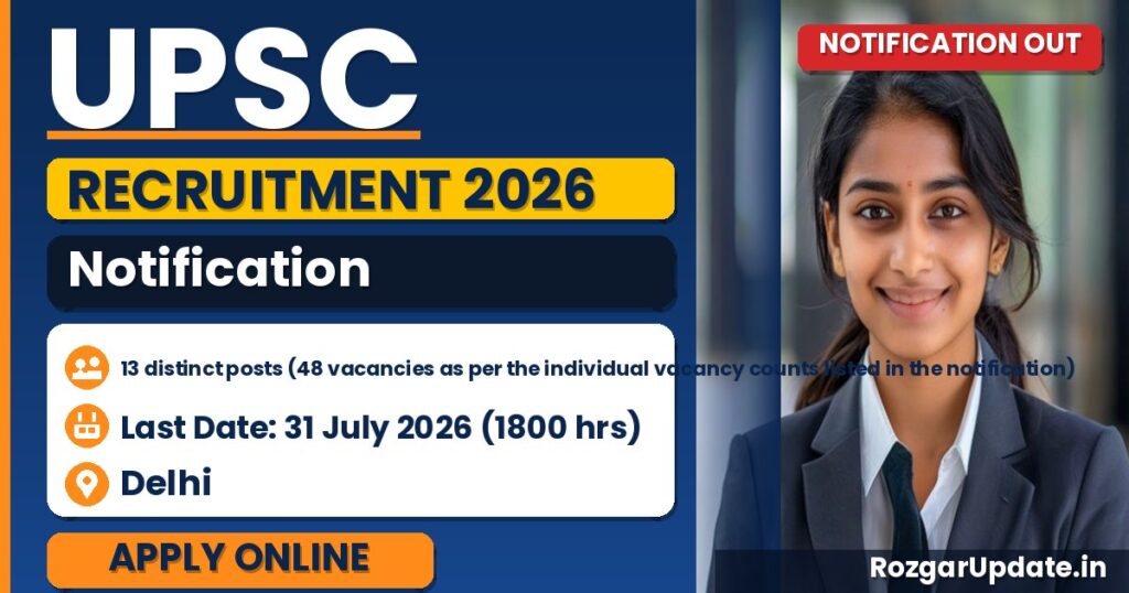 UPSC Recruitment 2026 - banner image