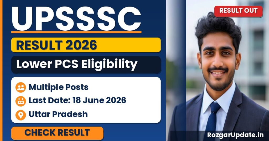 UPSSSC Lower PCS Eligibility Result 2026: Check Status Now - banner image