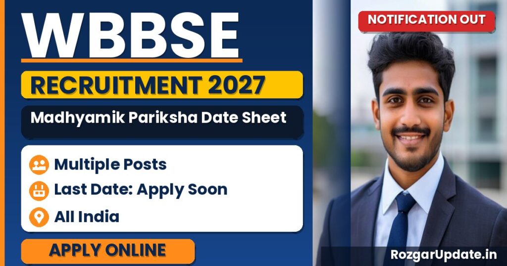 WBBSE Madhyamik Pariksha Date Sheet 2027 (Released) - banner image