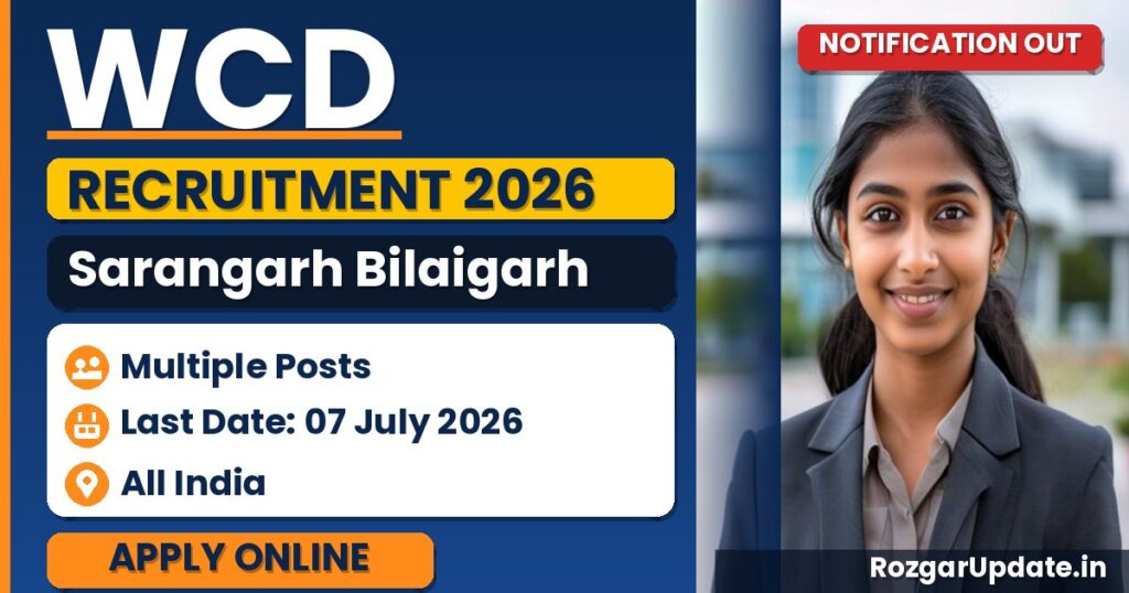 WCD Sarangarh Bilaigarh Recruitment 2026 - banner image